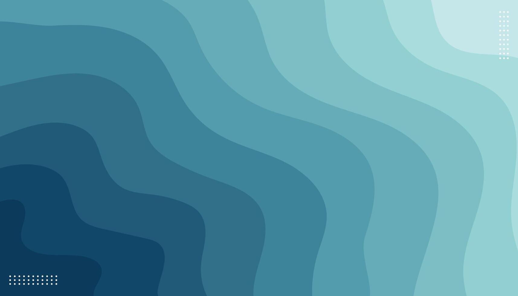 Modern nature blue waves banner background illustration vector