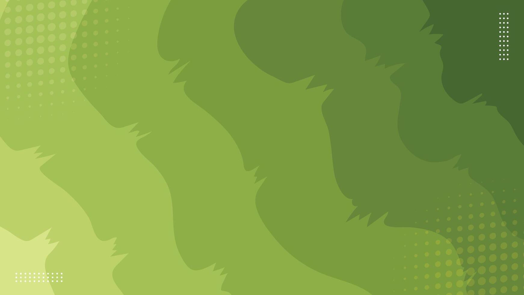 Abstract green waves banner background. illustration vector