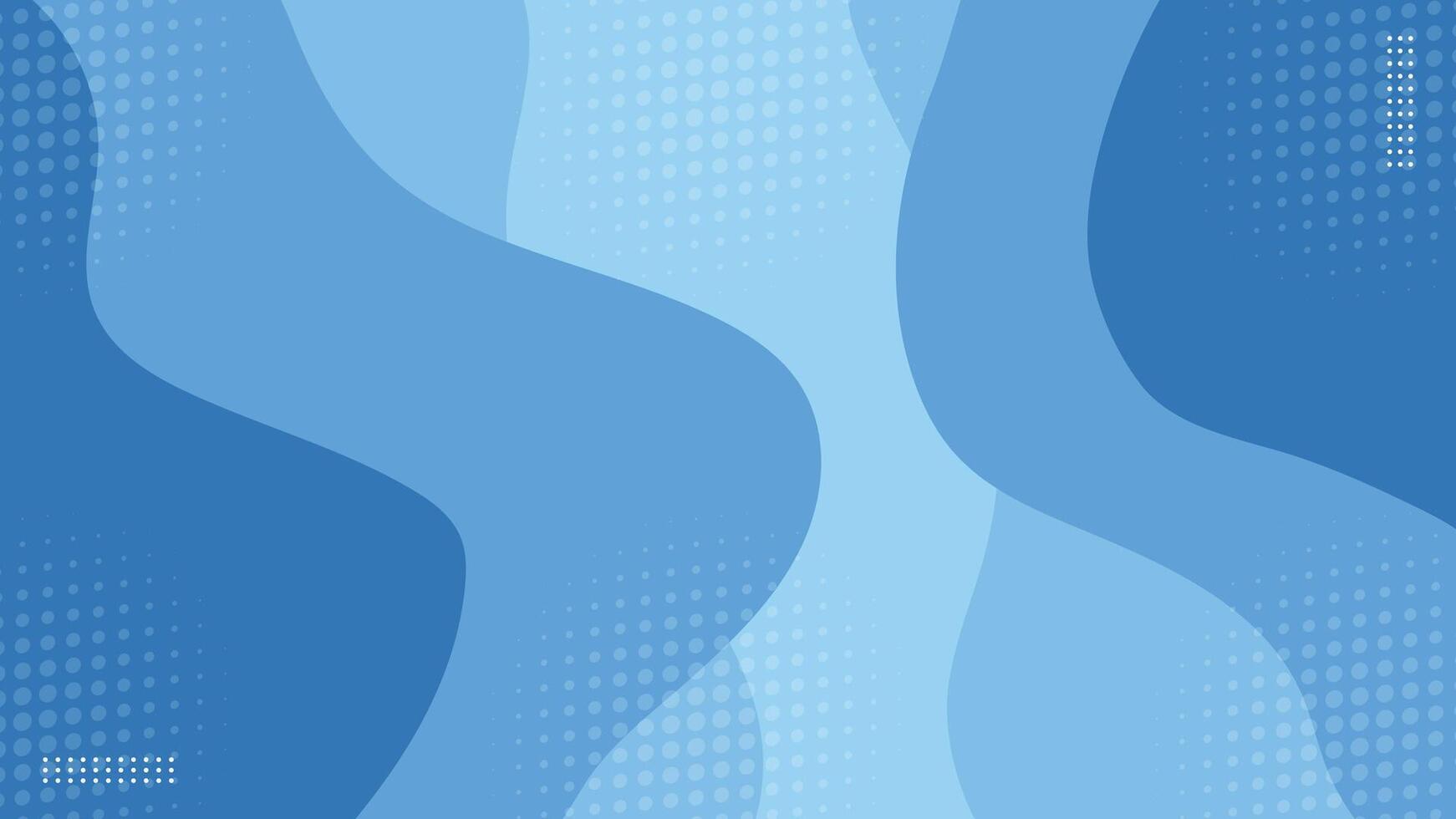 Blue nature blue waves banner background illustration vector