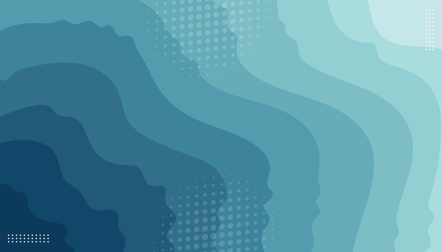 Nature blue waves banner background. illustration vector
