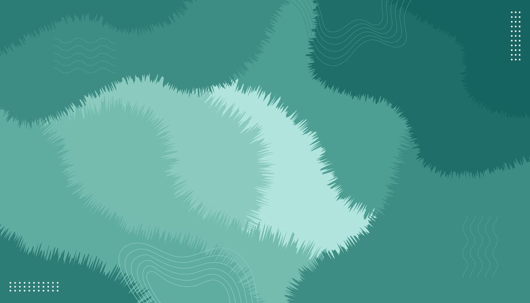 Abstract green waves banner background vector