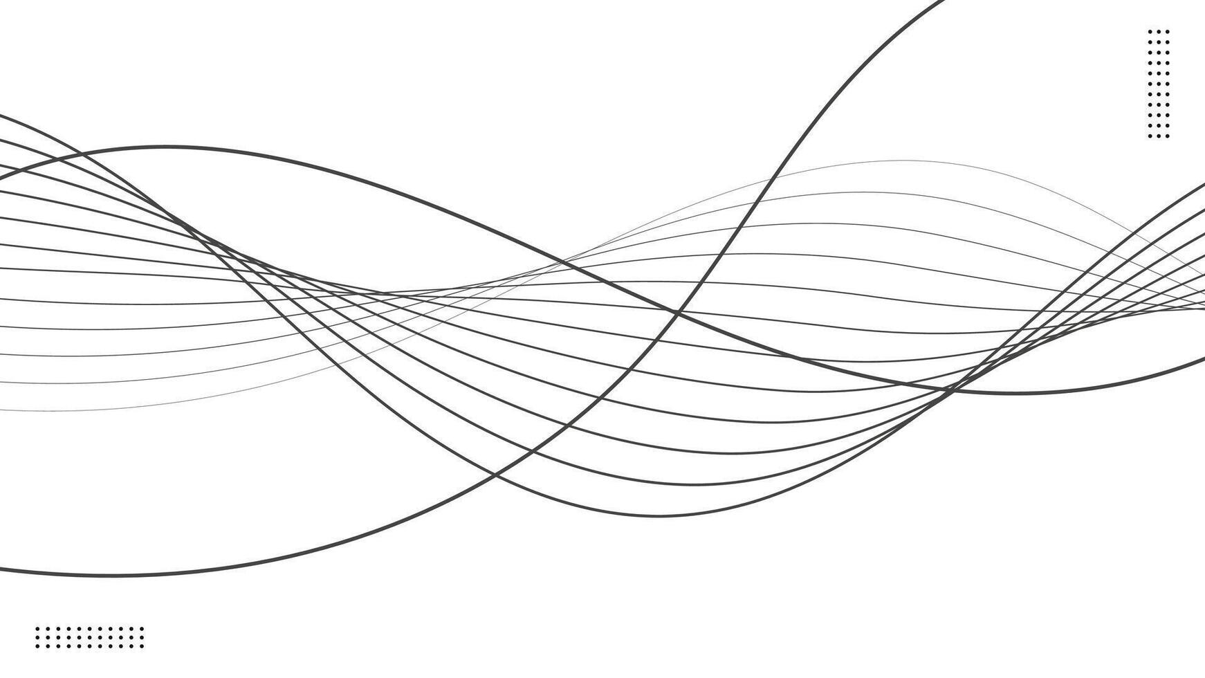 Modern Abstract Frequency Sound Wavy Lines on White Background. illustration. vector