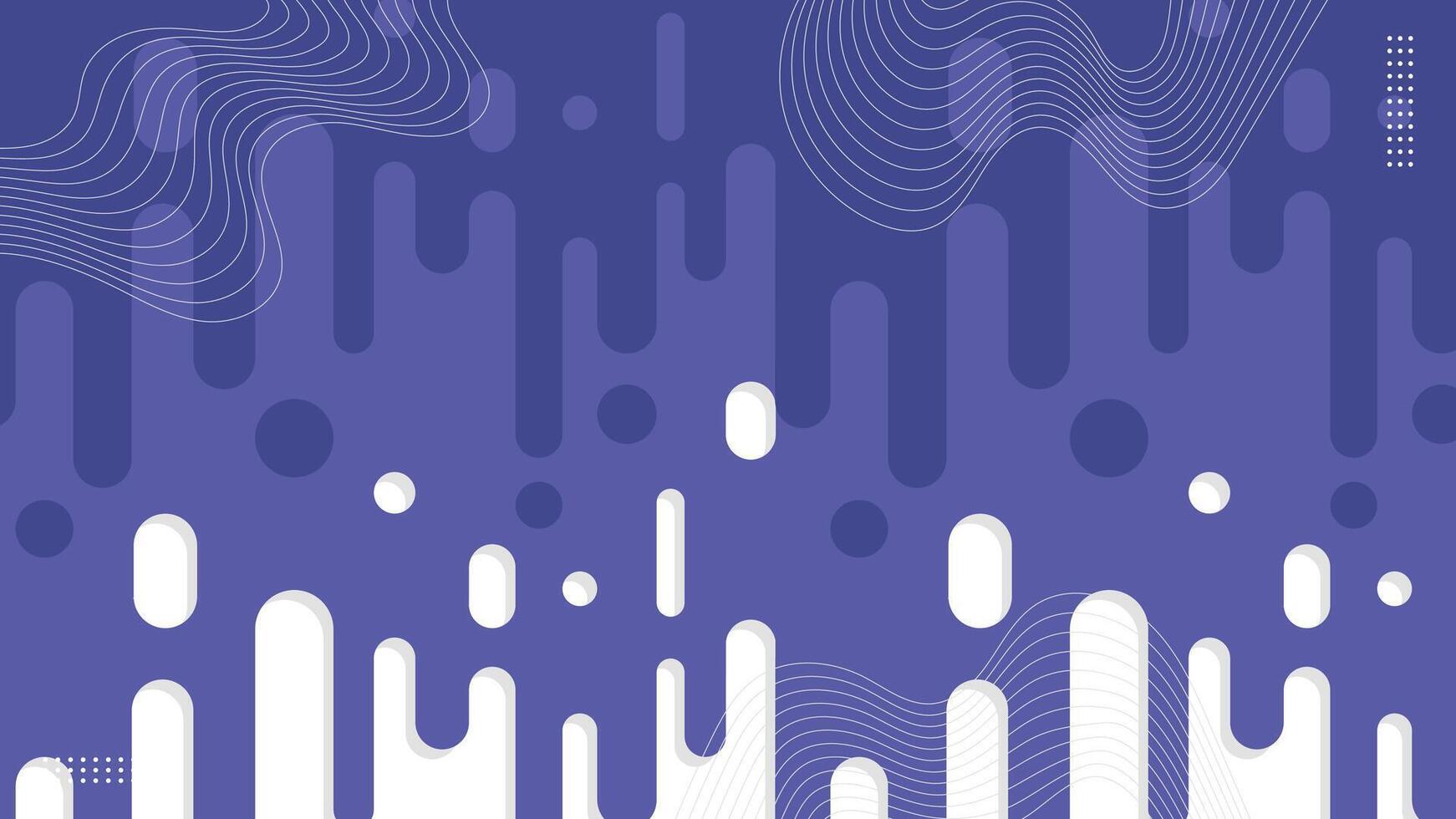Abstract Blue Rounded Lines Background with Abstract Dashes and Dots. vector