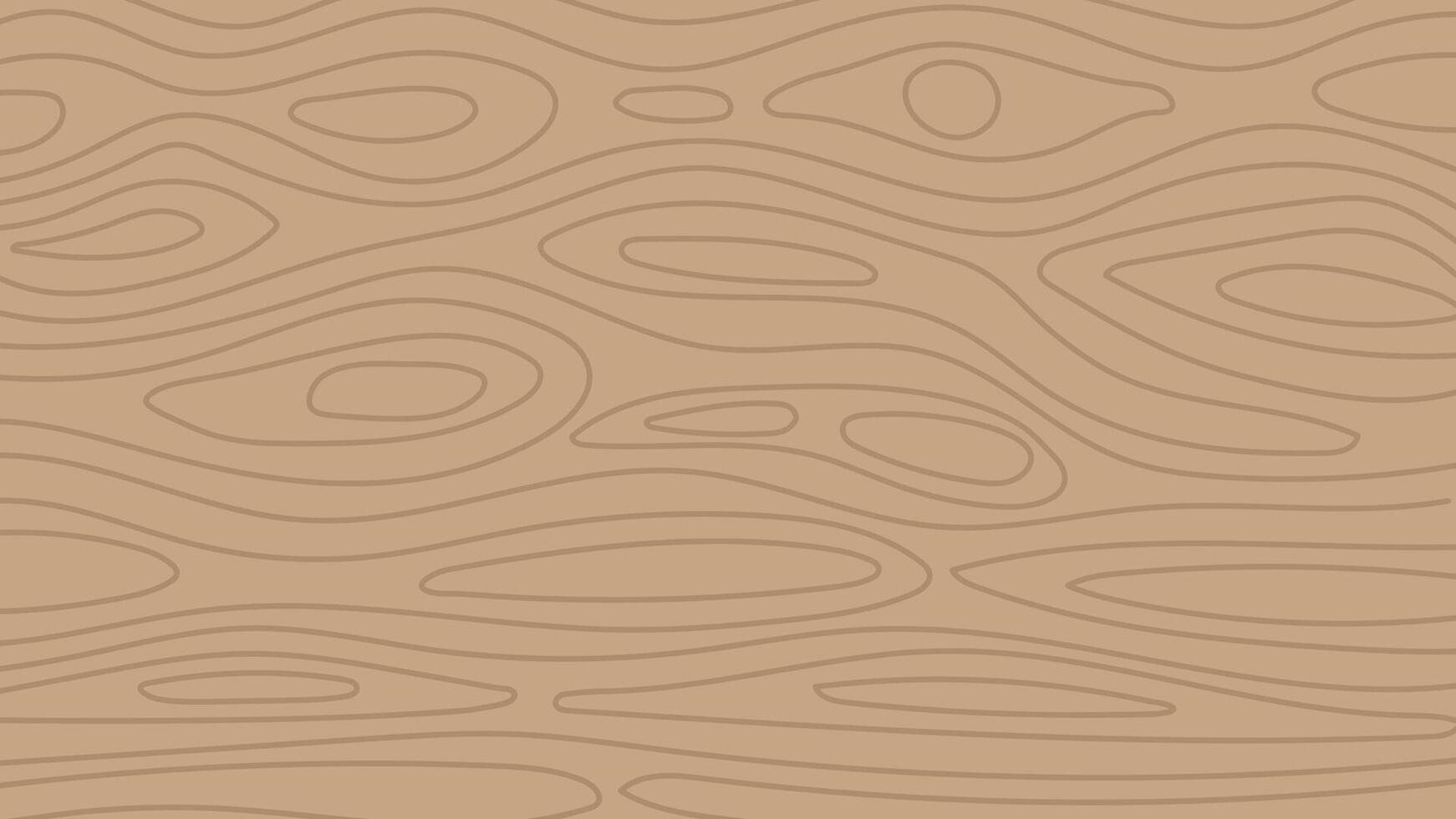 Abstract Brown Wood Texture with Curved Lines Background vector
