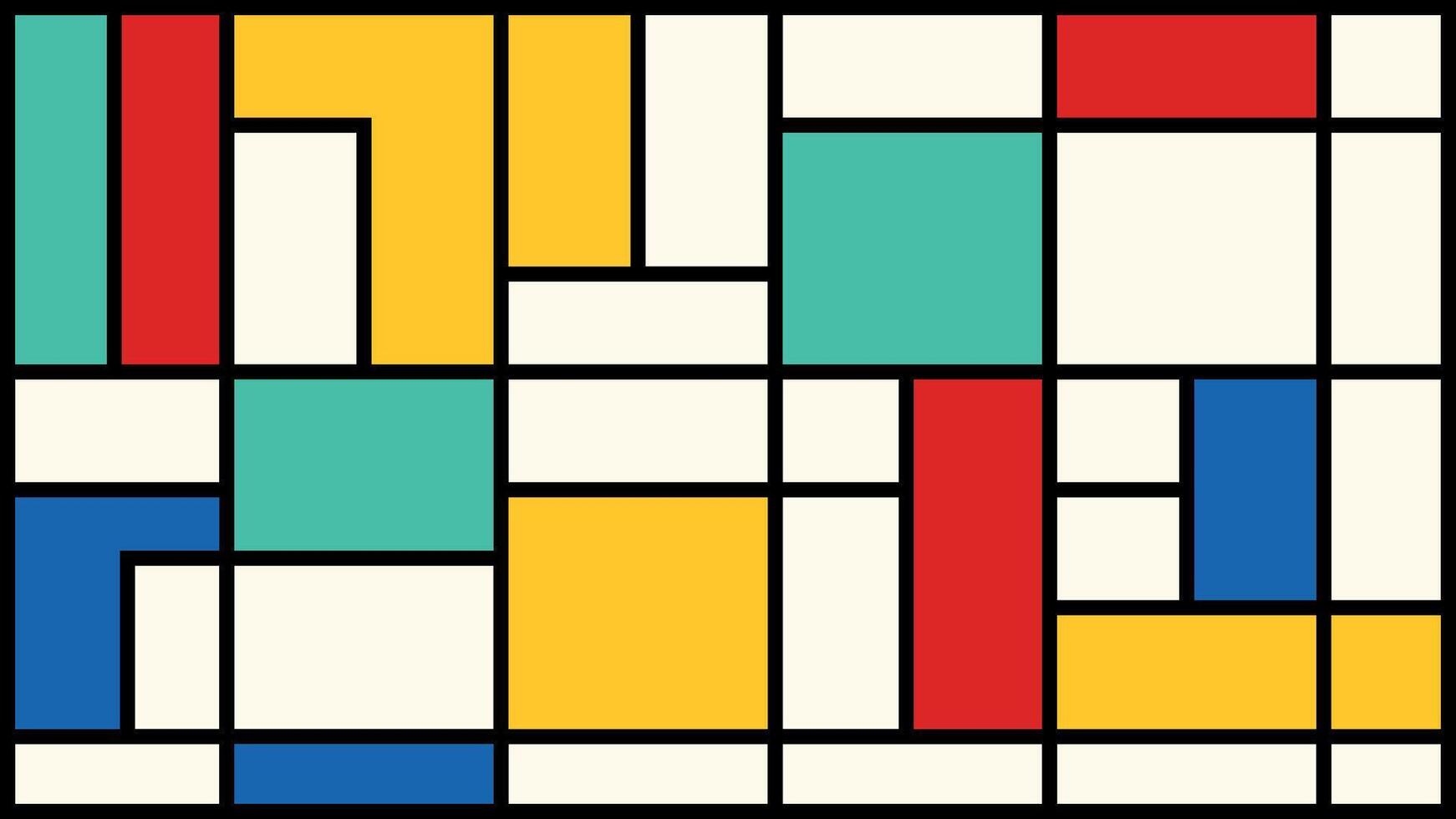 Geometric yellow,red, white, blue, black design. Bauhaus style retro pattern design. illustration vector