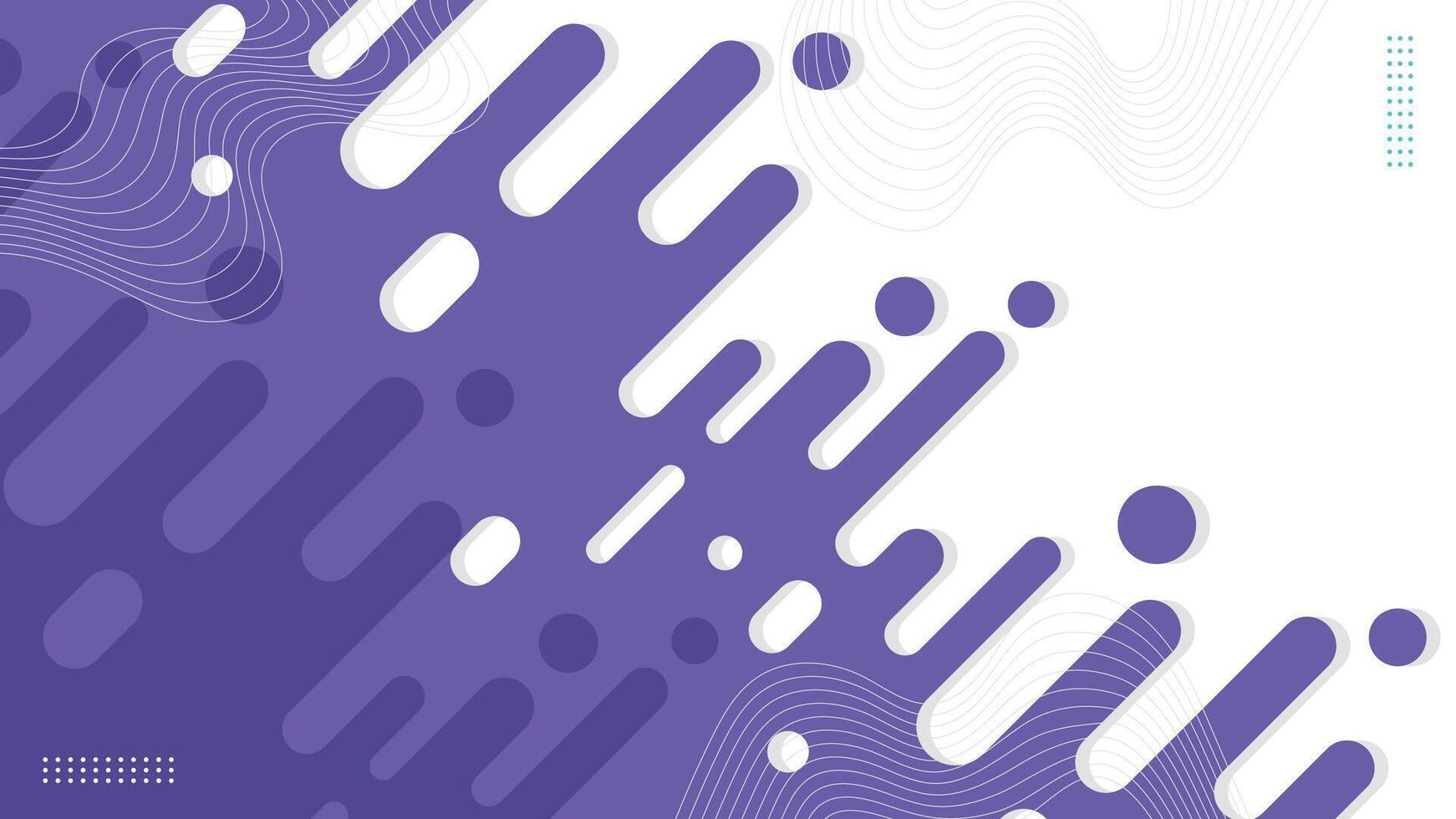 Abstract Purple Rounded Lines Background with Abstract Dashes and Dots. vector
