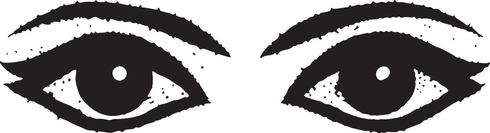 Two Eyes Looking Illustration Graphic Design Element vector