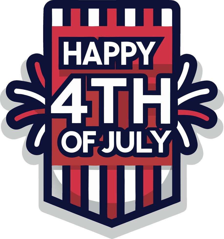 Happy Fourth of July Celebration Patriotic Design vector