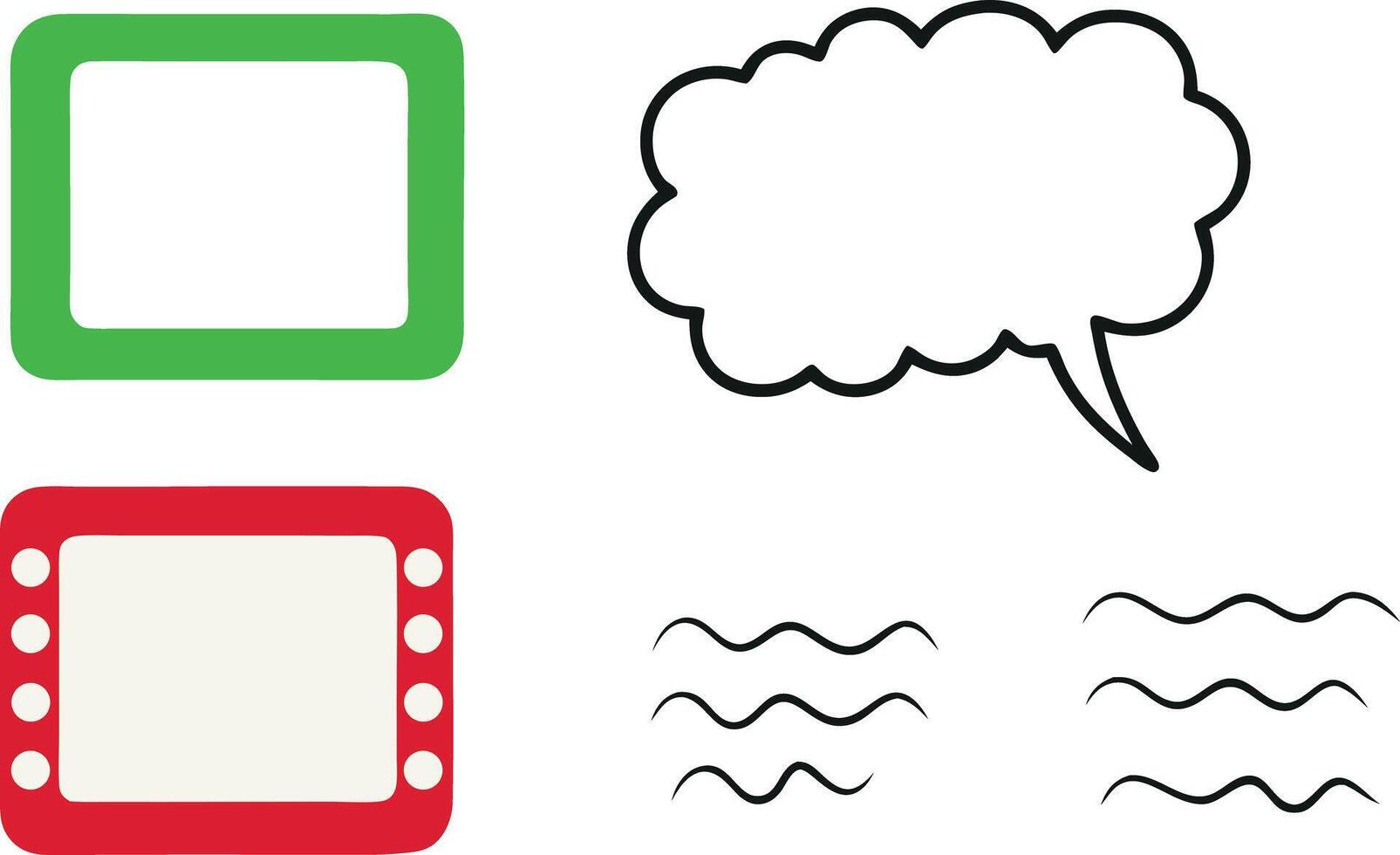 Simple Graphic Elements Illustration Set for Design vector