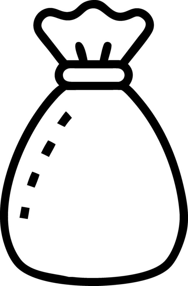 Outline Illustration of A Money Bag or Sack Isolated vector