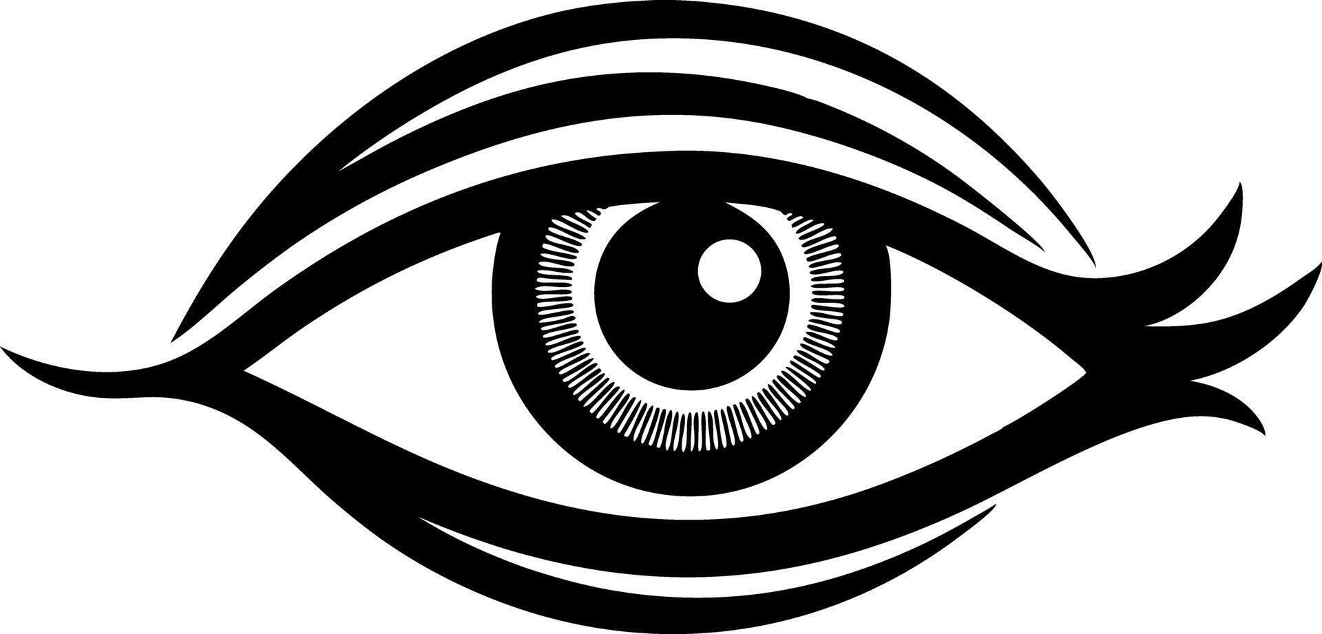 Eye of Providence Black Silhouette Isolated Graphic vector