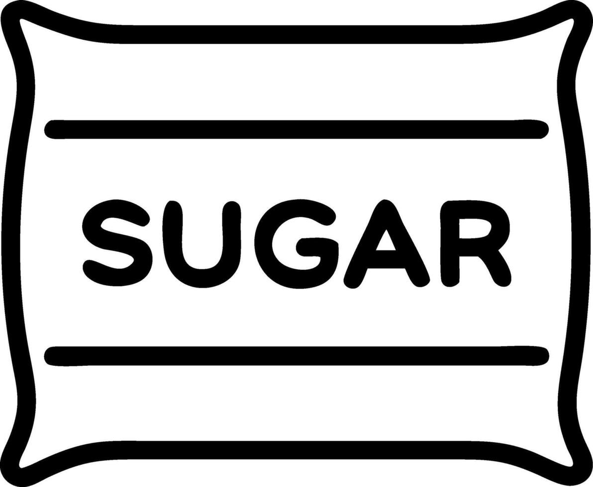 Sugar Bag Outline Icon Design Food Ingredient vector