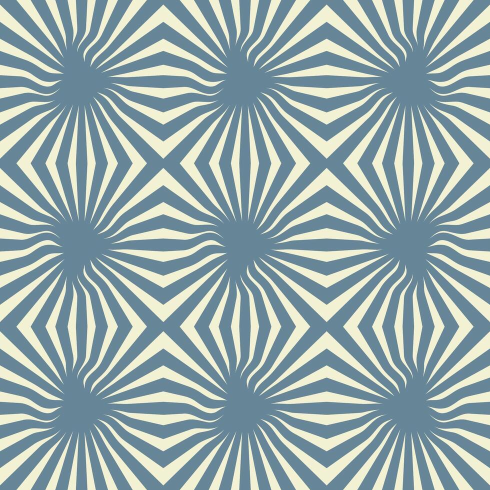 Abstract seamless pattern with twisted blue lines and stain. Trendy psychedelic background. Retro design. Distorted texture. flat illustration vector