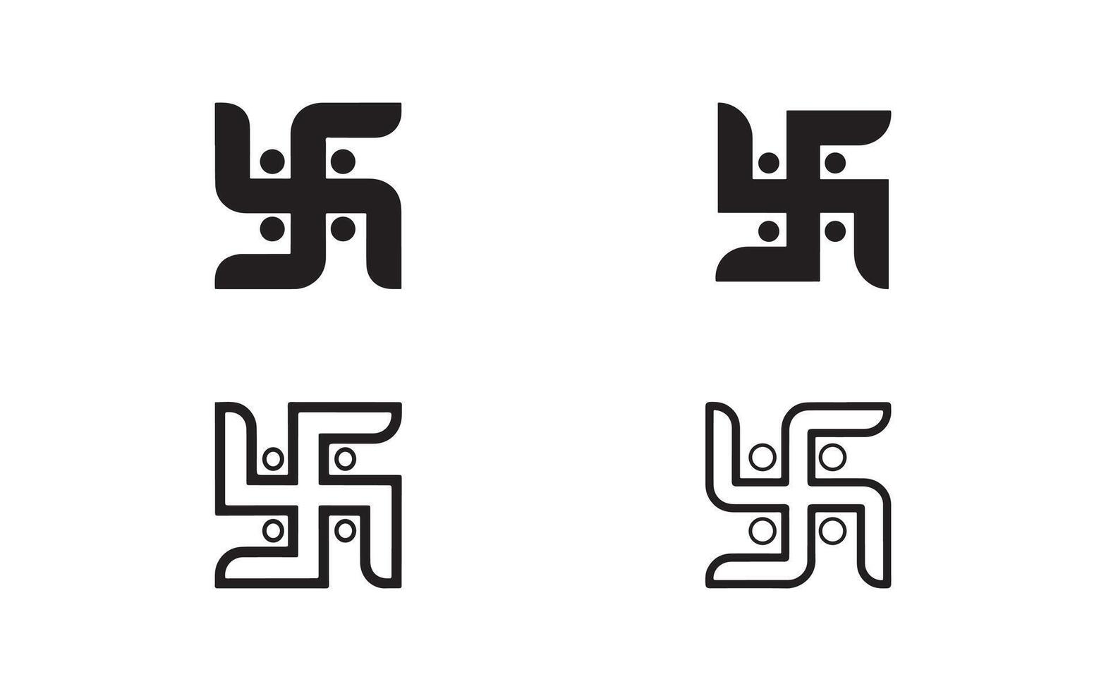 Hindu religion symbol, the Swastika, or good luck icon, or logo Illustration vector
