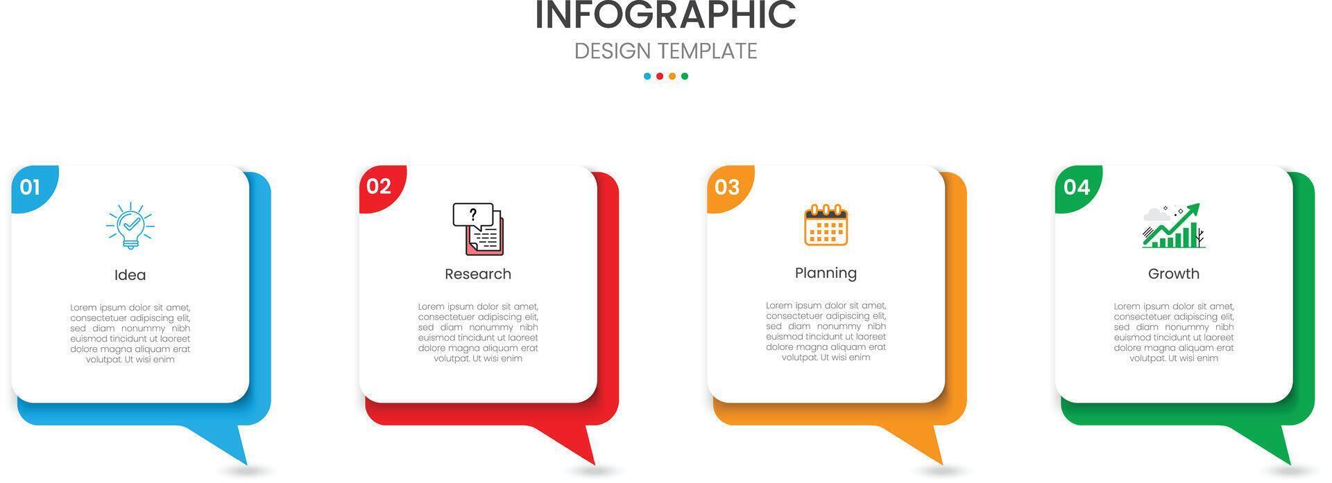 Business infographic design template with 4 steps or options vector