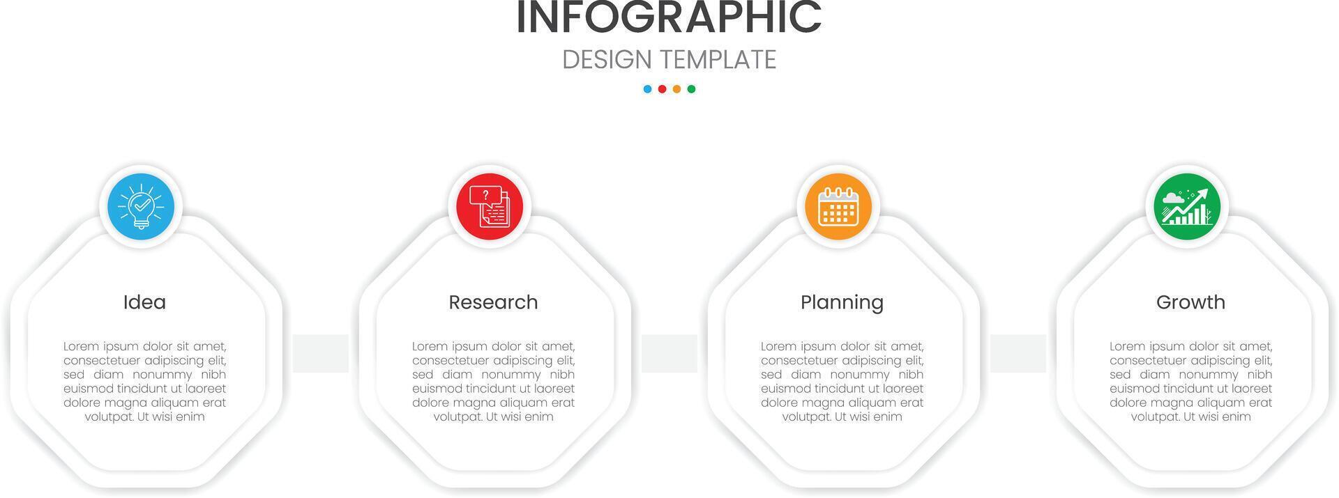 Business infographic design template with 4 steps or options Ideal for workflow layouts vector