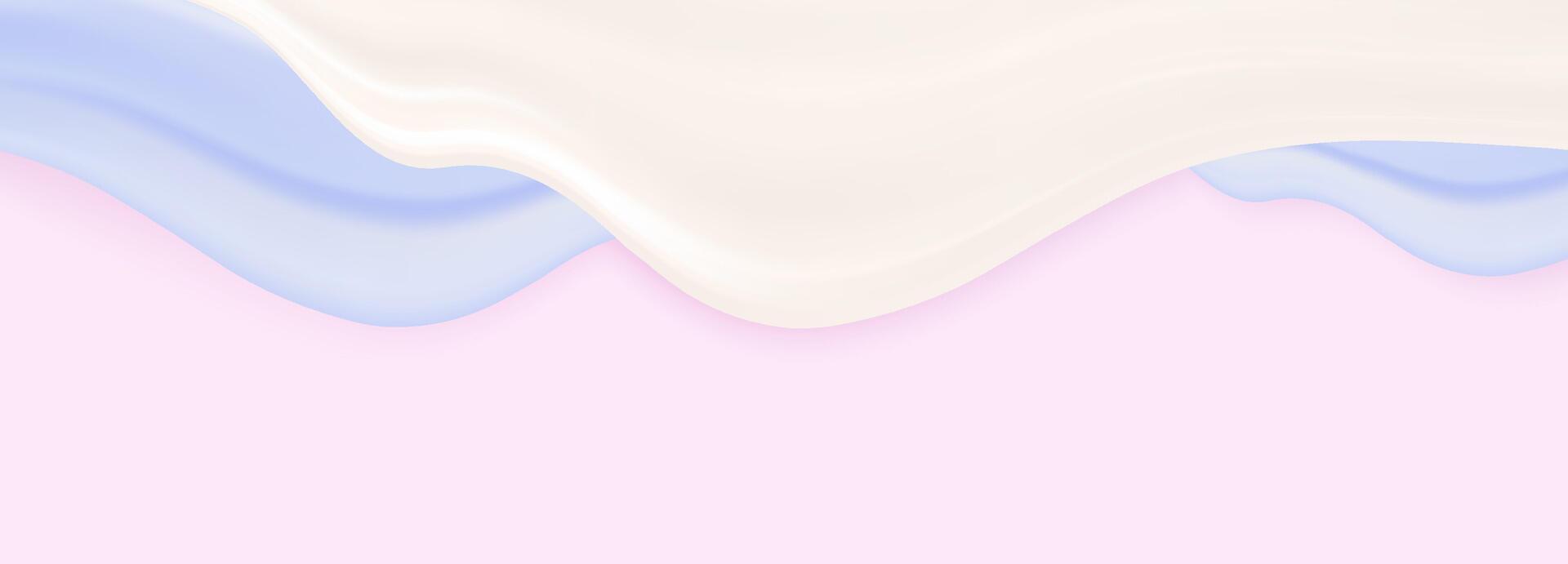 A white and blue liquid on a pink background vector