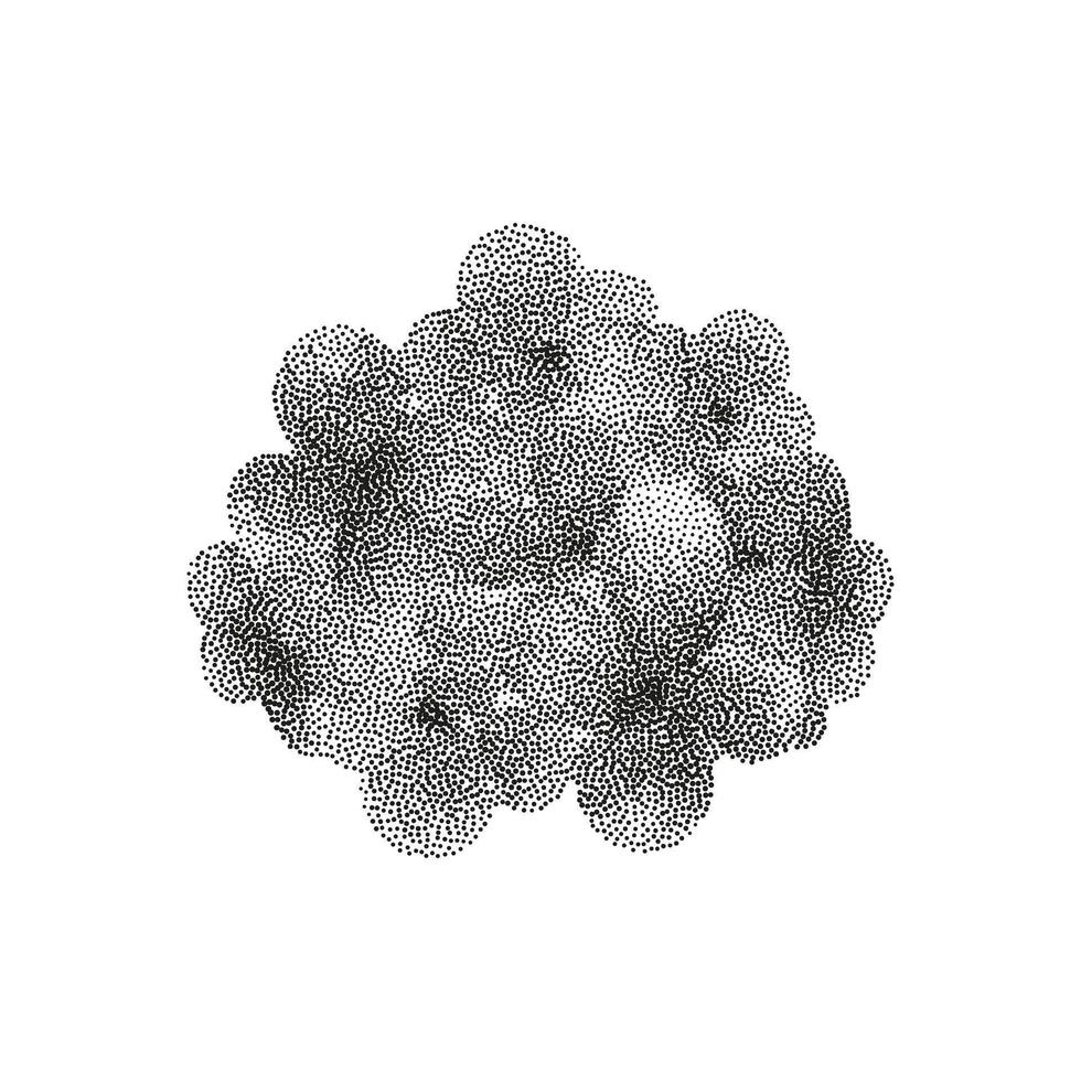 A drawing of a cloud with dots on it vector