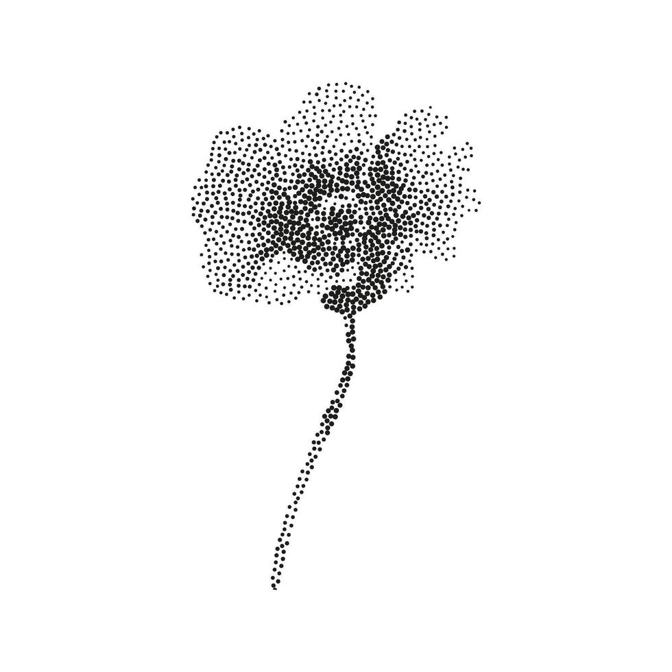 A flower made from dots on a white background vector