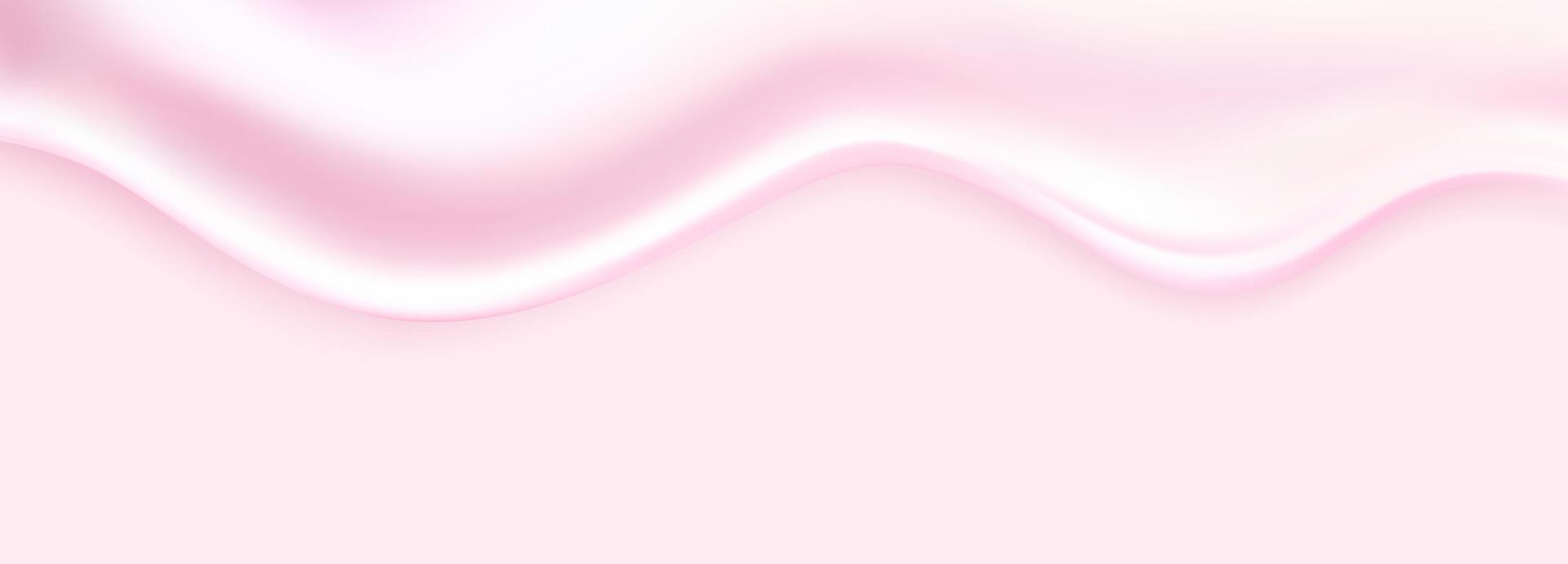 A pink liquid wave background with a white background vector