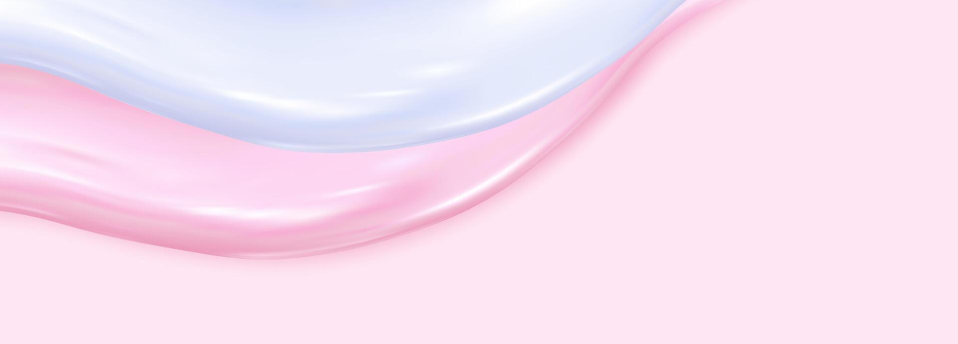 A pink and blue liquid on a pink background vector