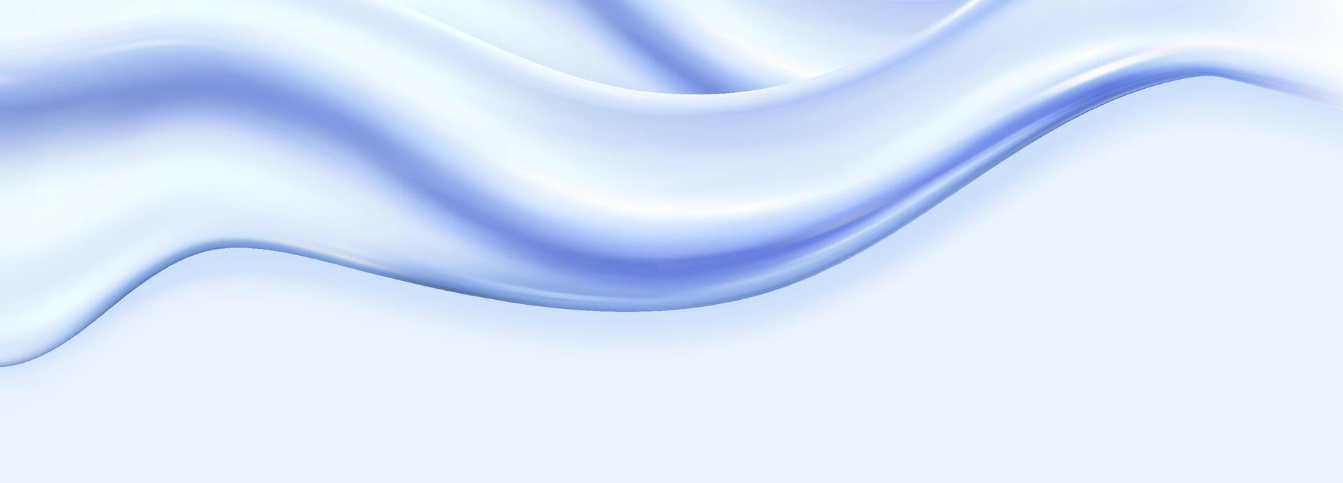A blue liquid flowing in a wave on a white background vector