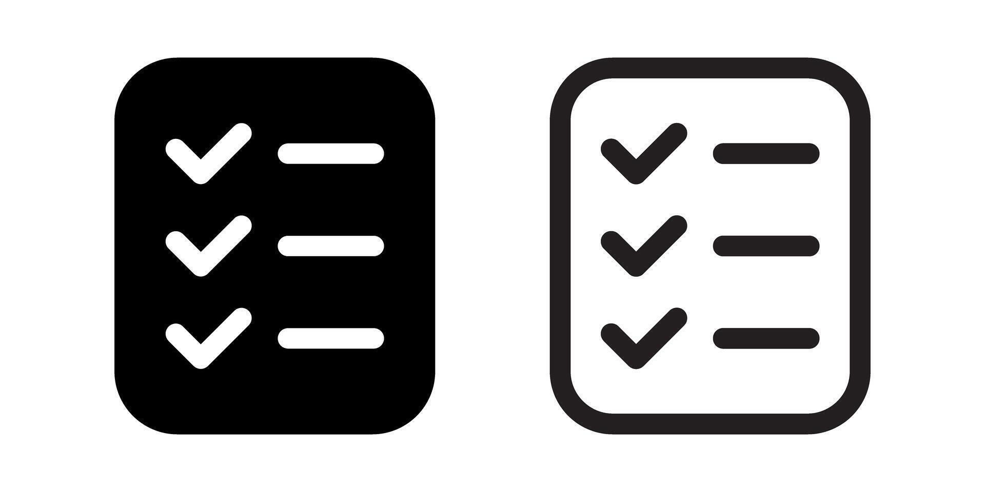 Check list icon. Checklist icon sets vector
