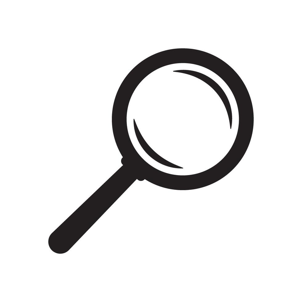 Loupe icon. Magnifying glass icon symbol. vector