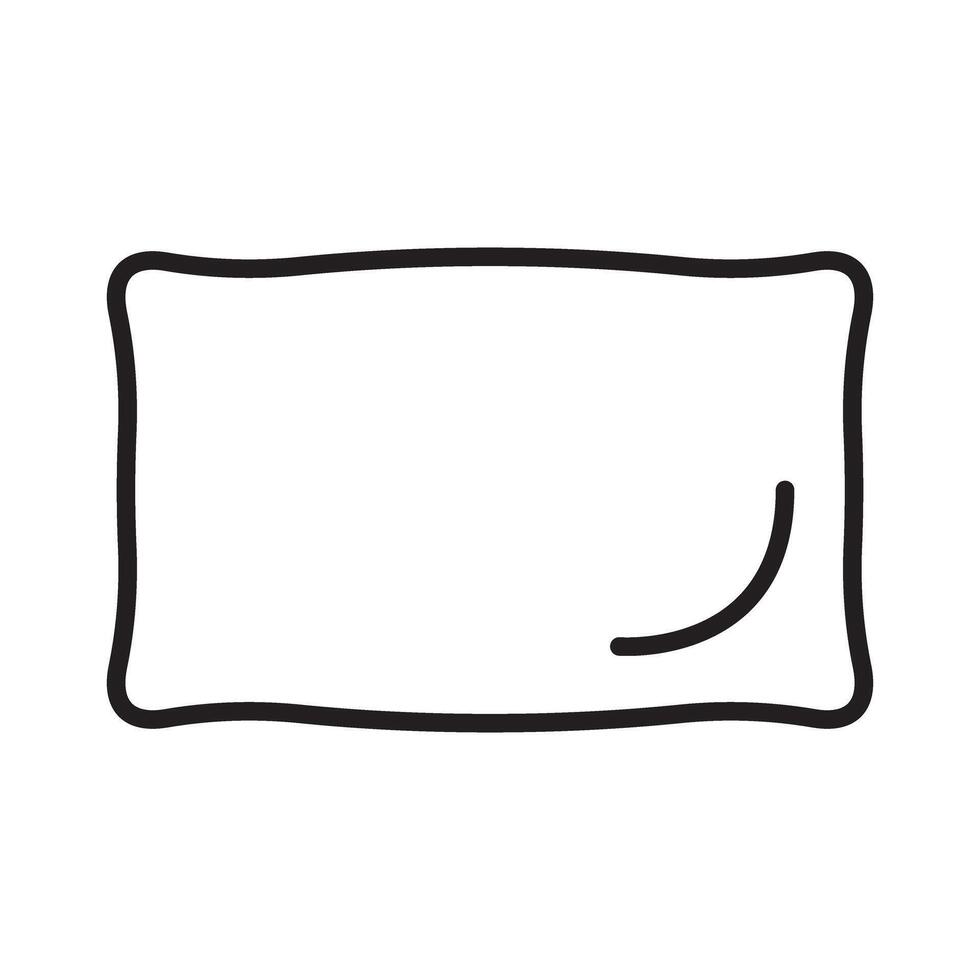 Pillow line icon. vector