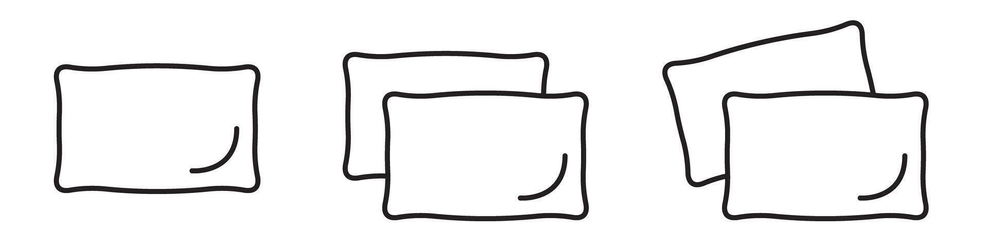 Pillow line icon. Pillow icons set. vector