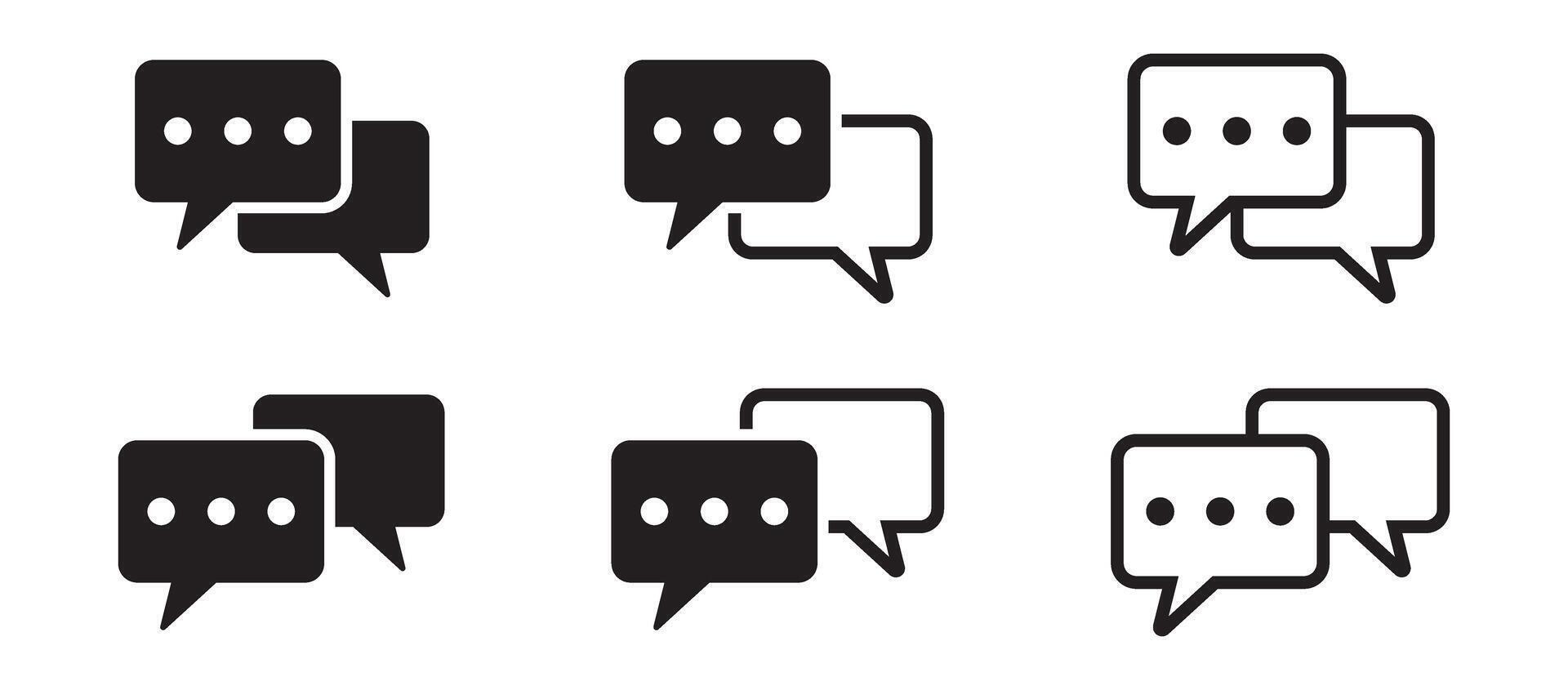 Comment icon speech bubble symbol. Speech bubble collection . Cloud speech bubbles collection. vector