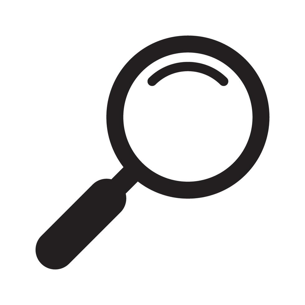 Magnifying glass icon, magnifier symbol. Search sign. vector