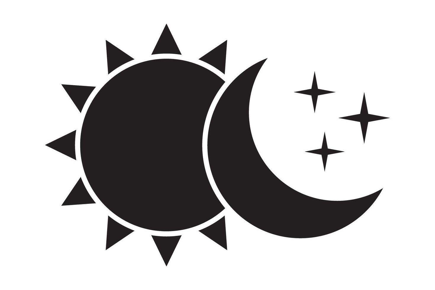 Sun and moon icon. vector