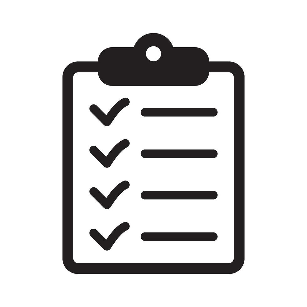 Checklist on clipboard icon sign. vector