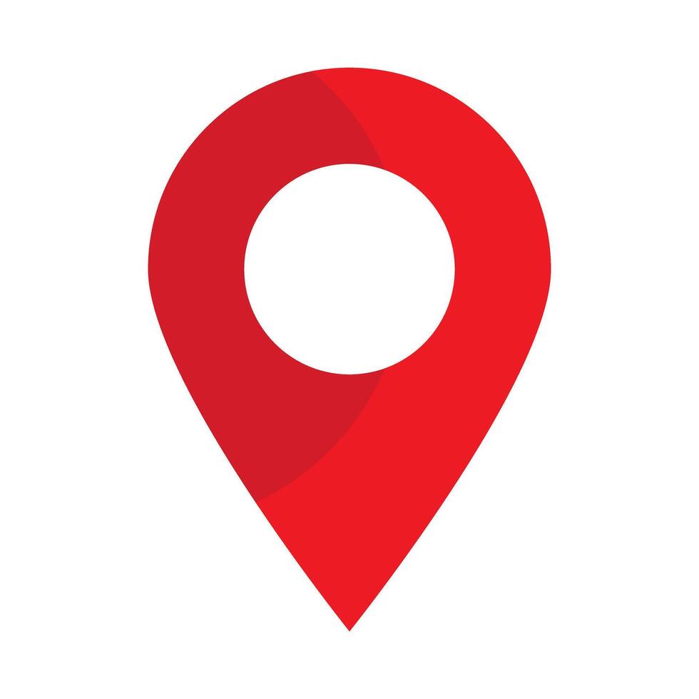 Maps pin. Red location map icon. Red maps pin icon. vector