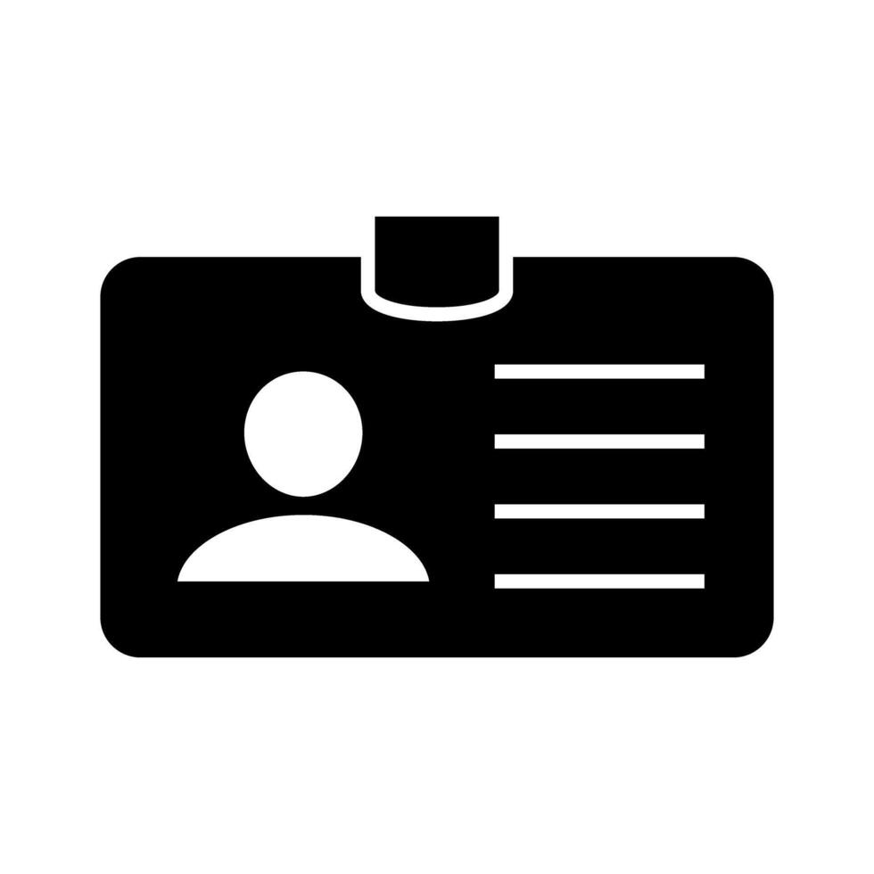 ID Card icon. Employee clerk card icon, driver license, identification card icon. vector