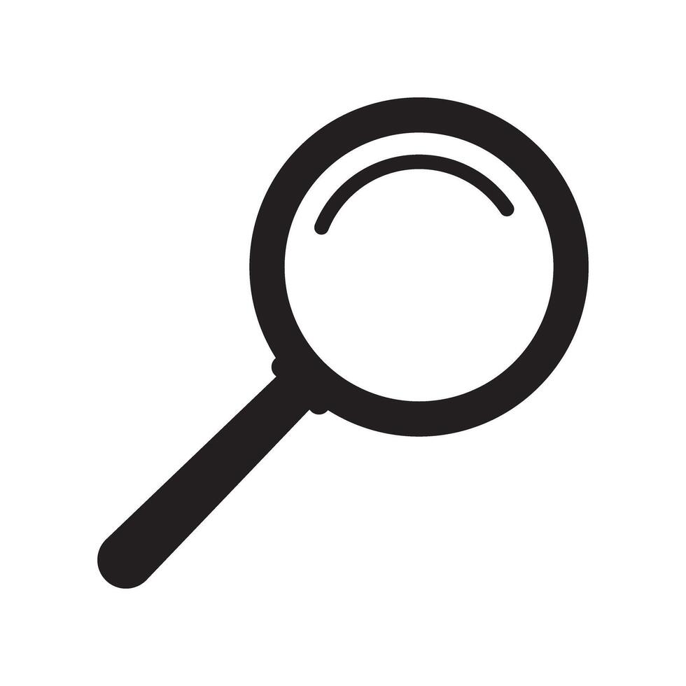 Magnifying glass symbol, magnifier icon. Loupe icon. vector
