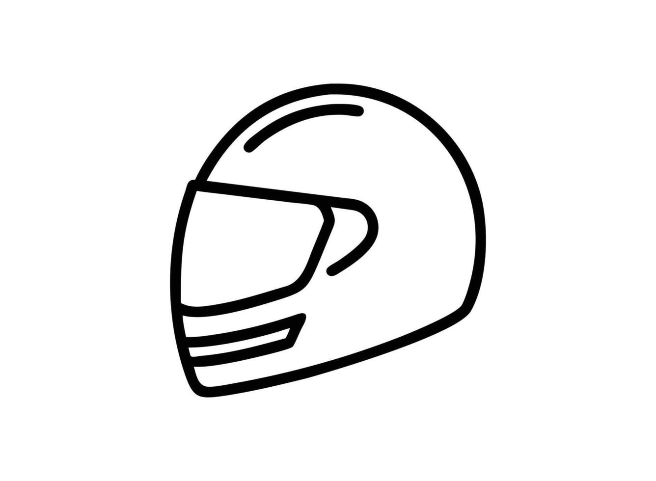Motorcycle helmet icon line art graphic vector