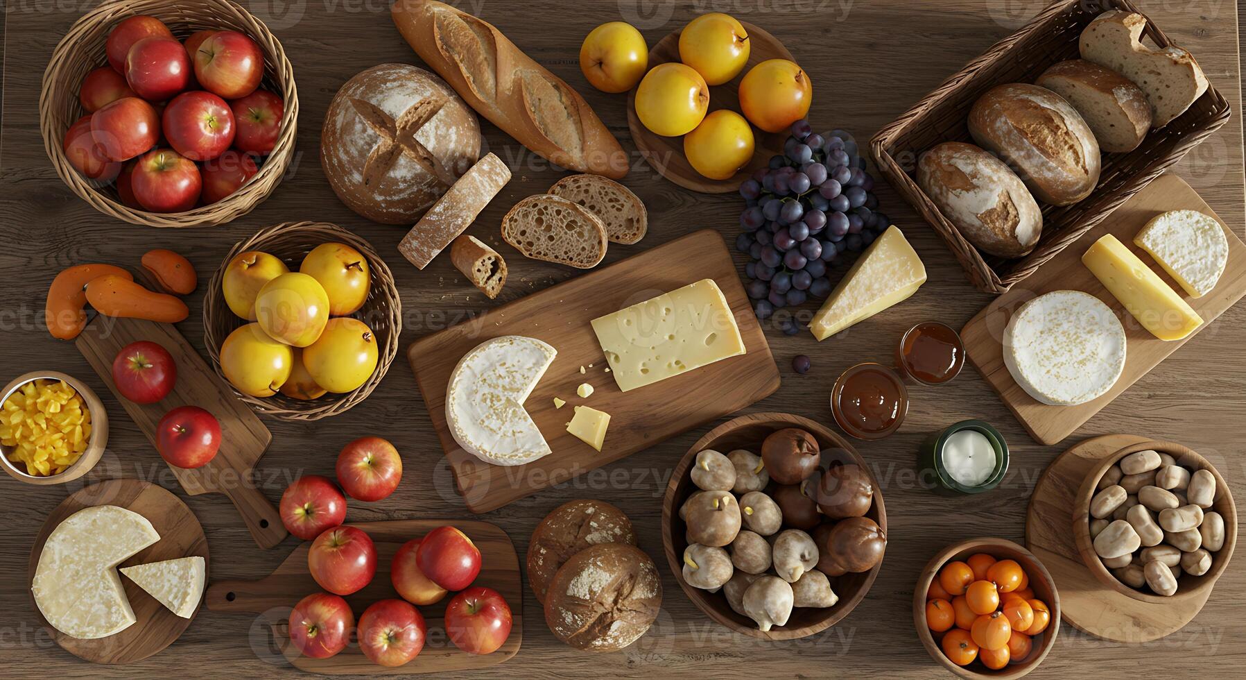 A table with many different types of food photo