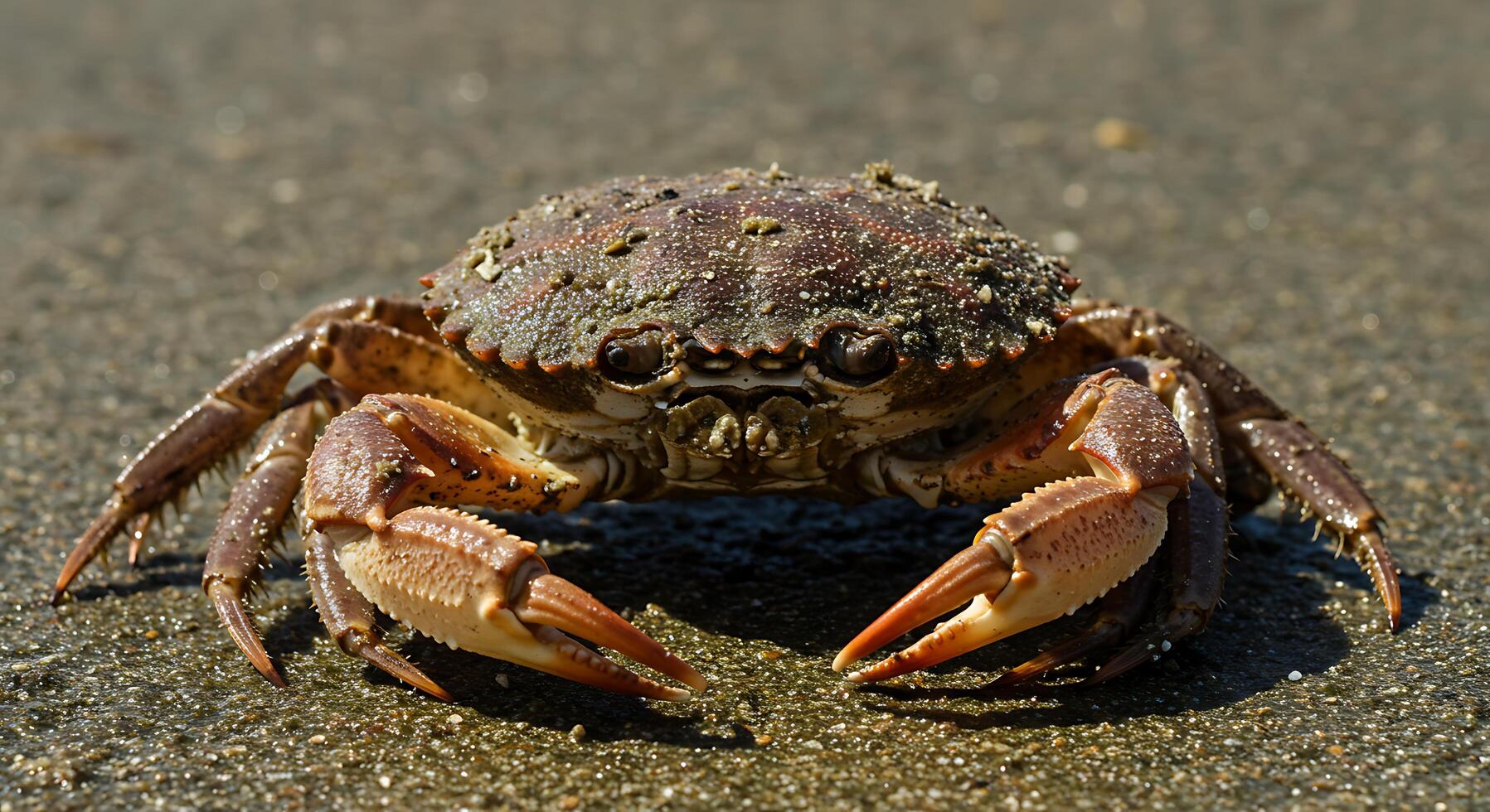 A Close-Up of a Crab on a Sandy Beach photo