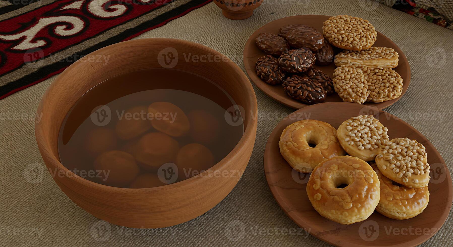 Traditional Sweet Treats and Warm Beverage photo
