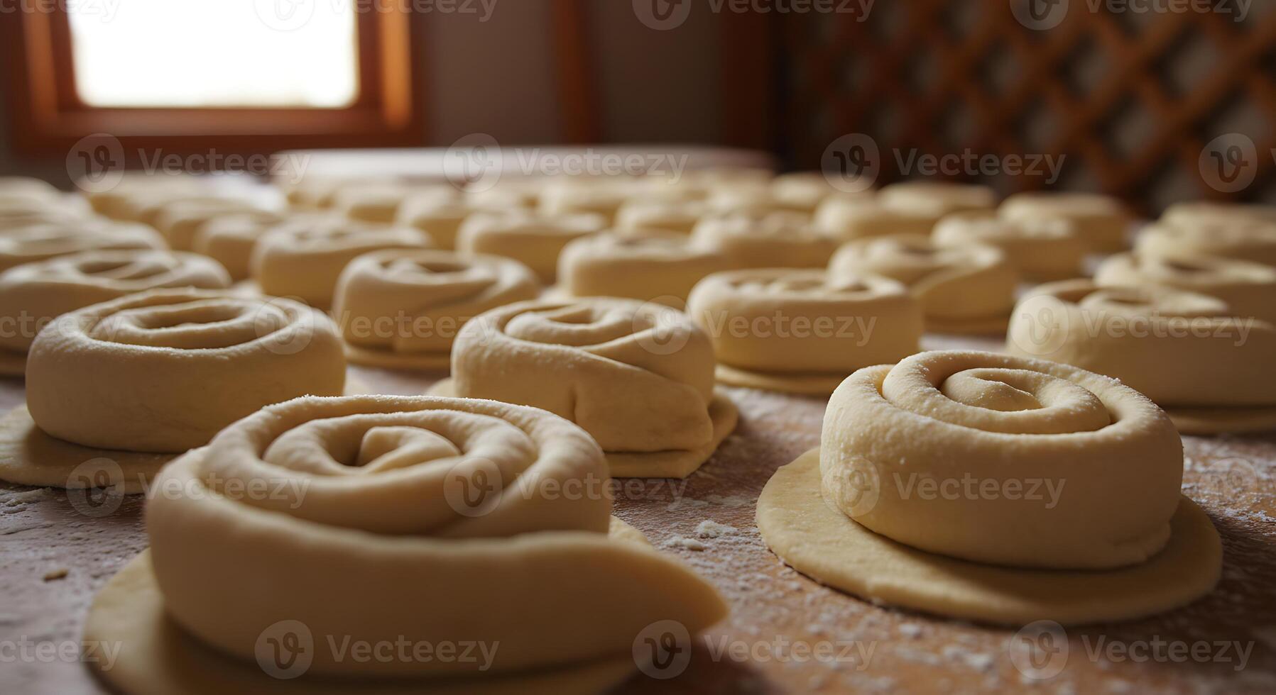 A bunch of dough on a table photo