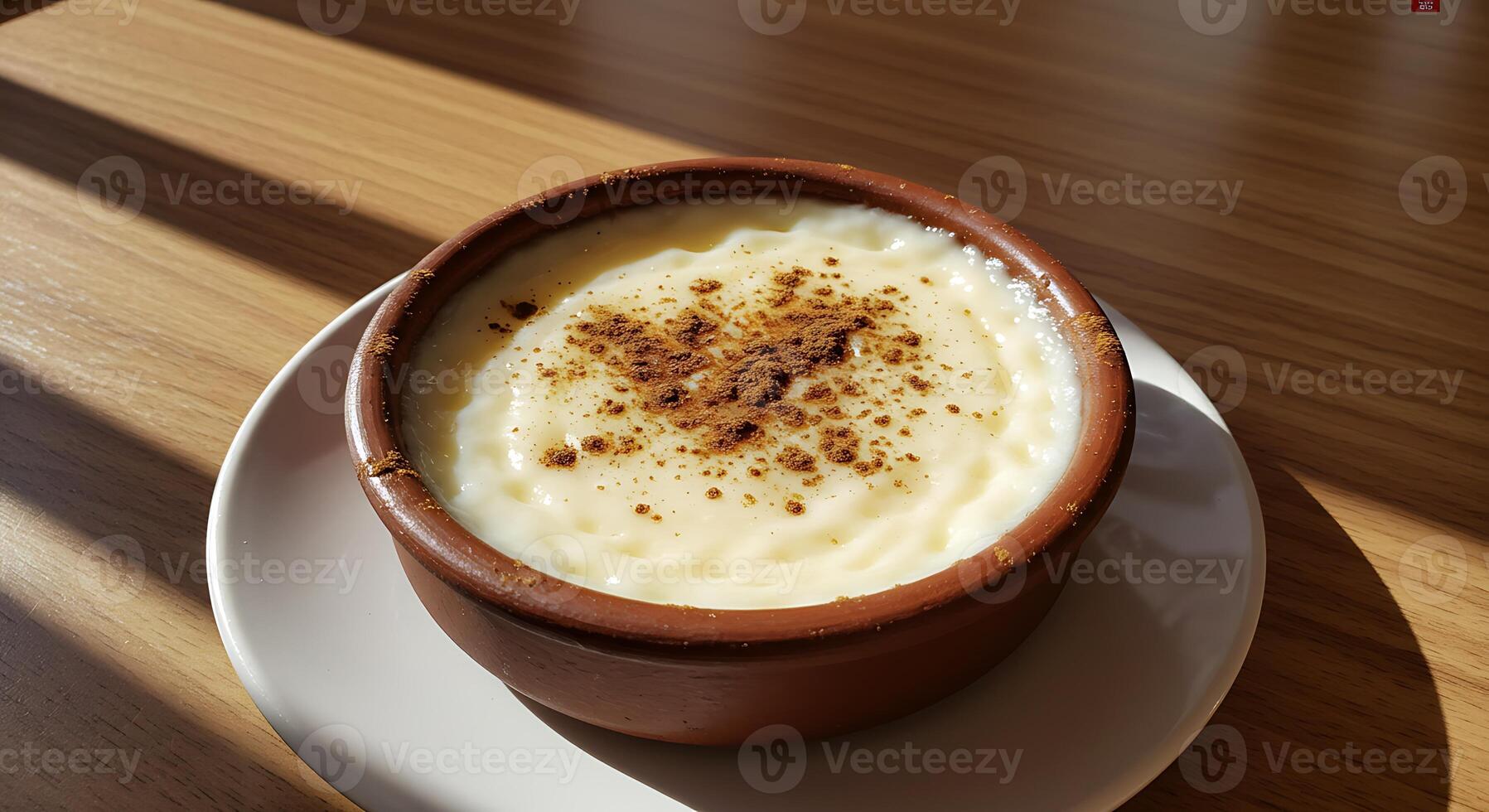 Delicious Creamy Rice Pudding with Cinnamon photo