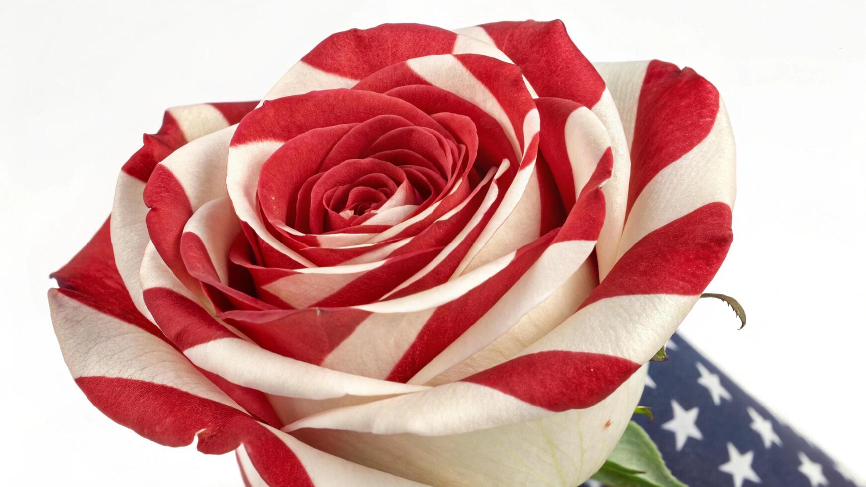 A rose with an american flag design on it photo