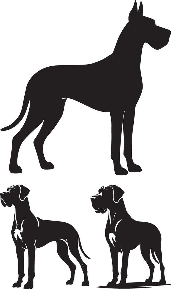 Great Dane Silhouette Art vector