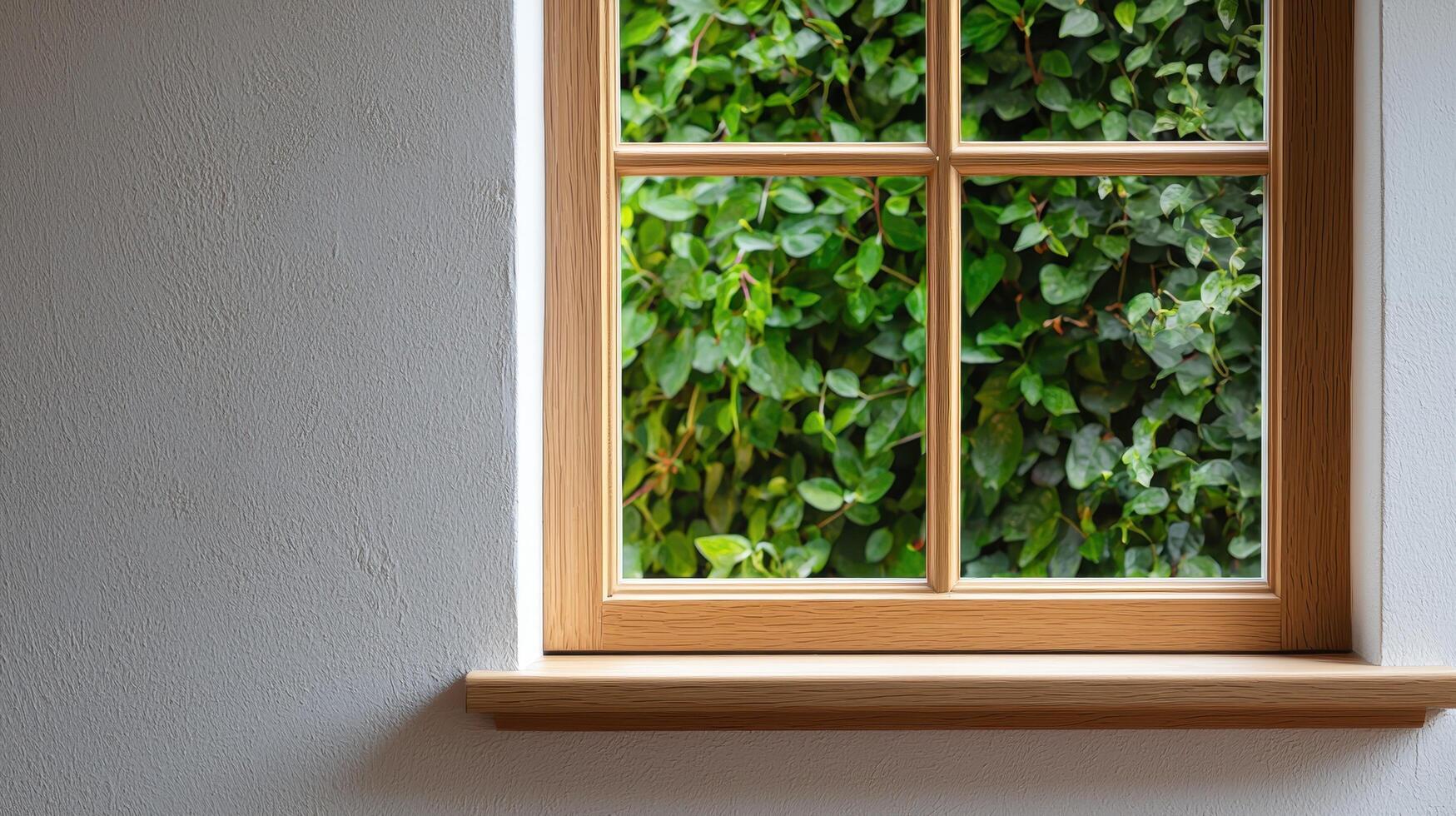 Cottagecore kitchen window with ivy cozy home interior design natural light tranquil atmosphere photo