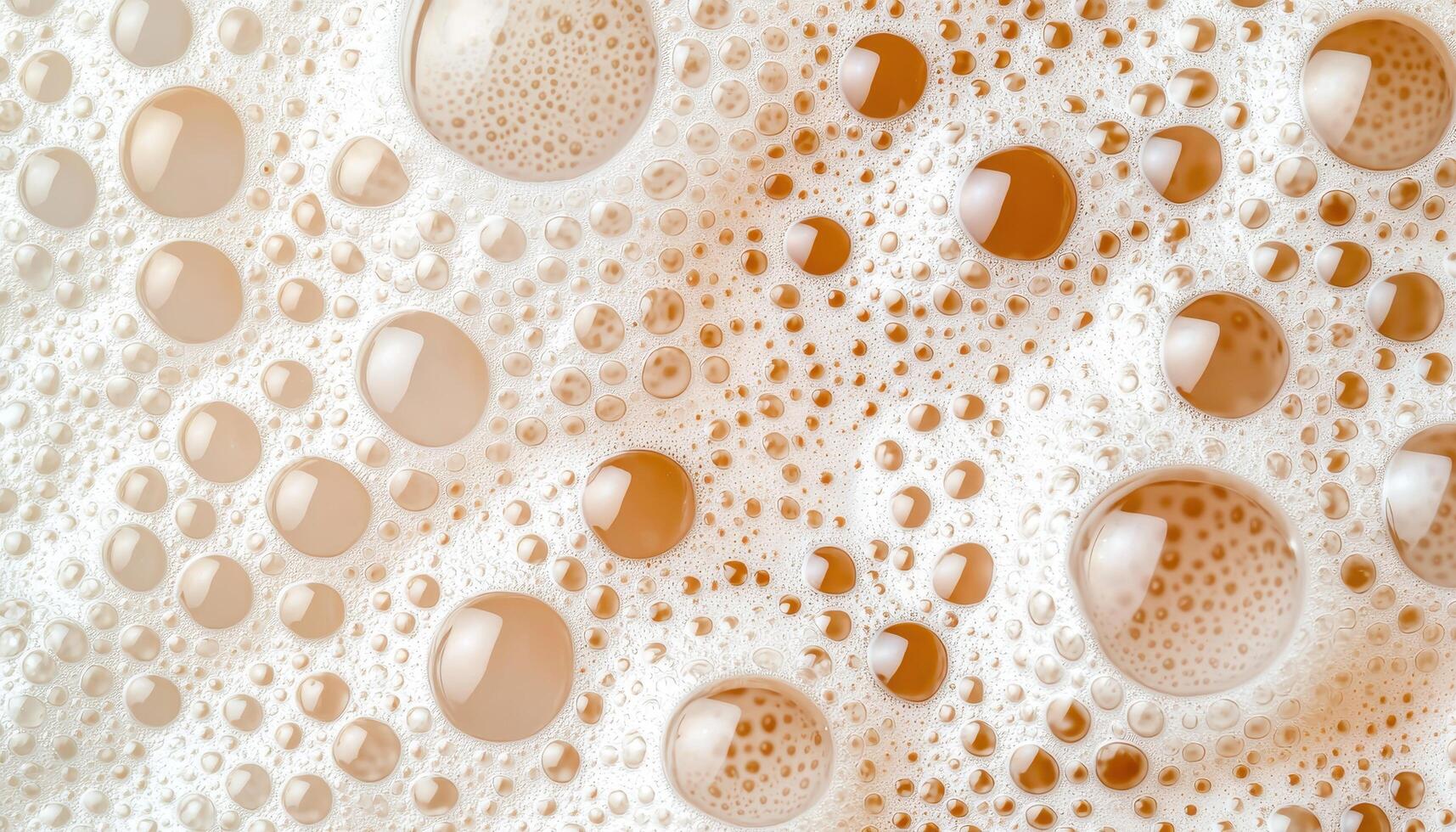 Shiny foam bubbles closeup in abstract drink visuals capturing texture and detail photo