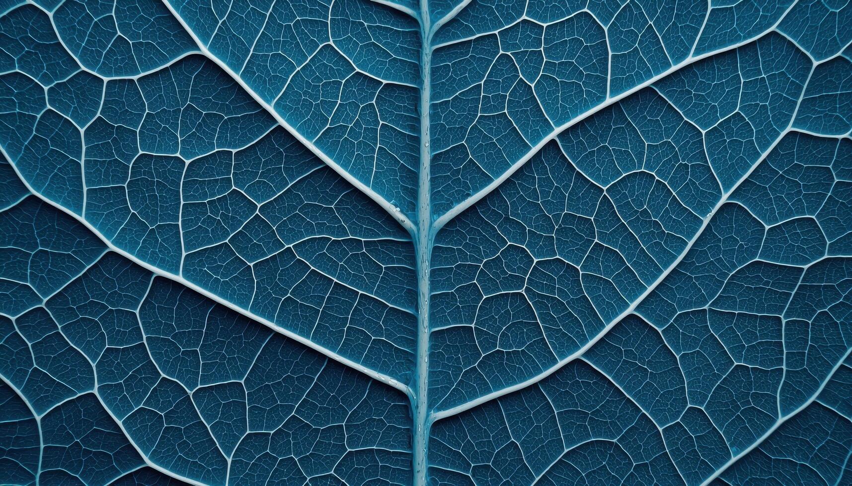 Macro texture of banana leaf veins with water droplets nature close-up serene environment photo