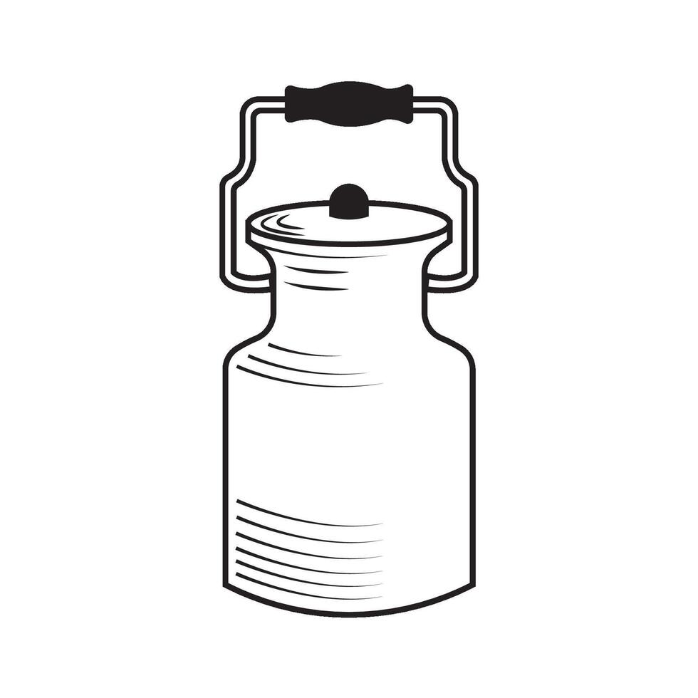milk can icon illustration design template vector