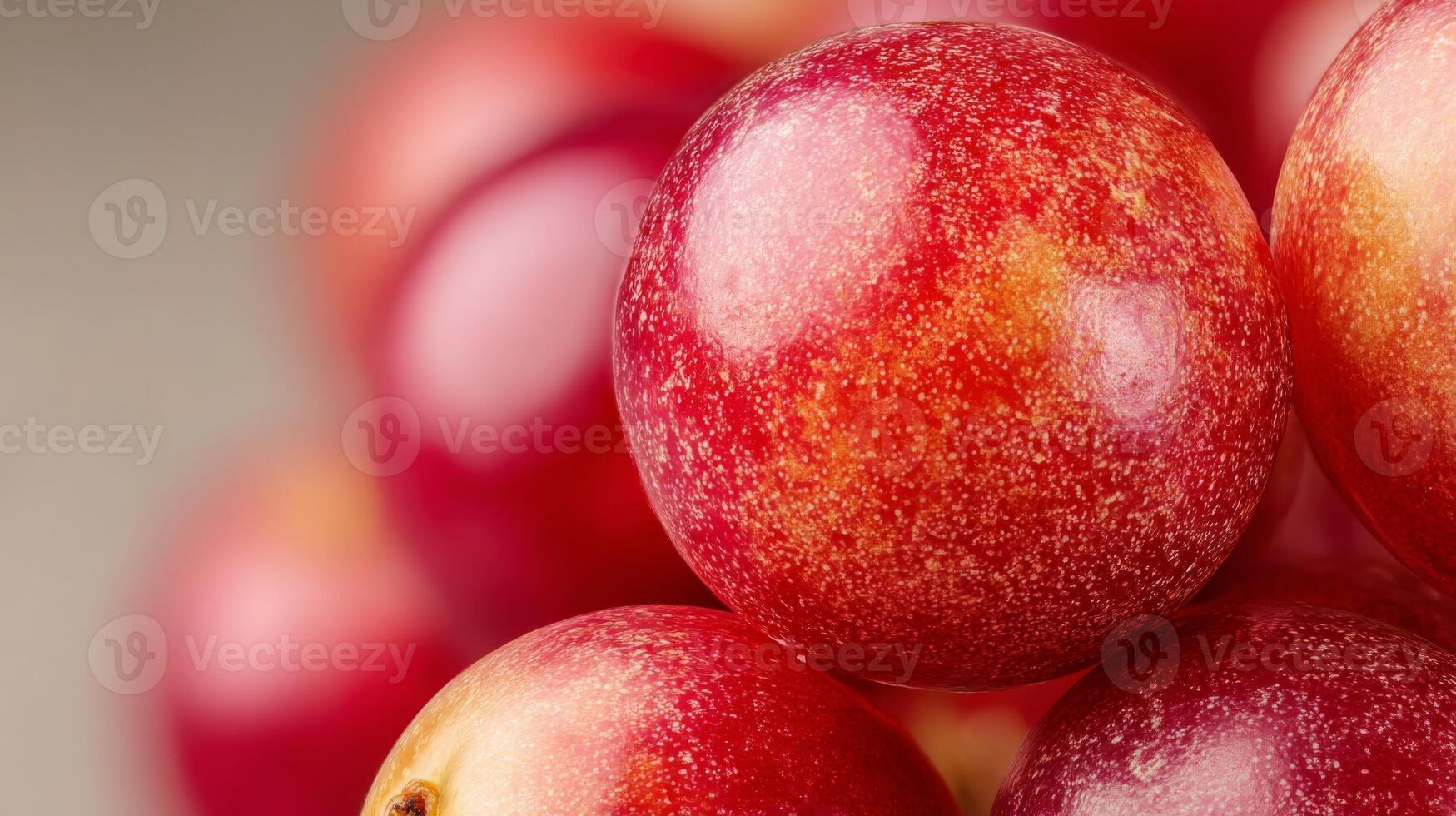 Closeup of Ripe Red Grapes with Detailed Texture photo